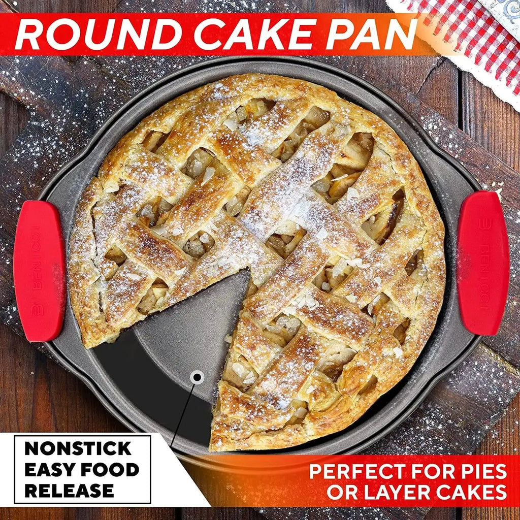 Deluxe Easy-Clean 4-Piece Baking Set with Silicone Grips