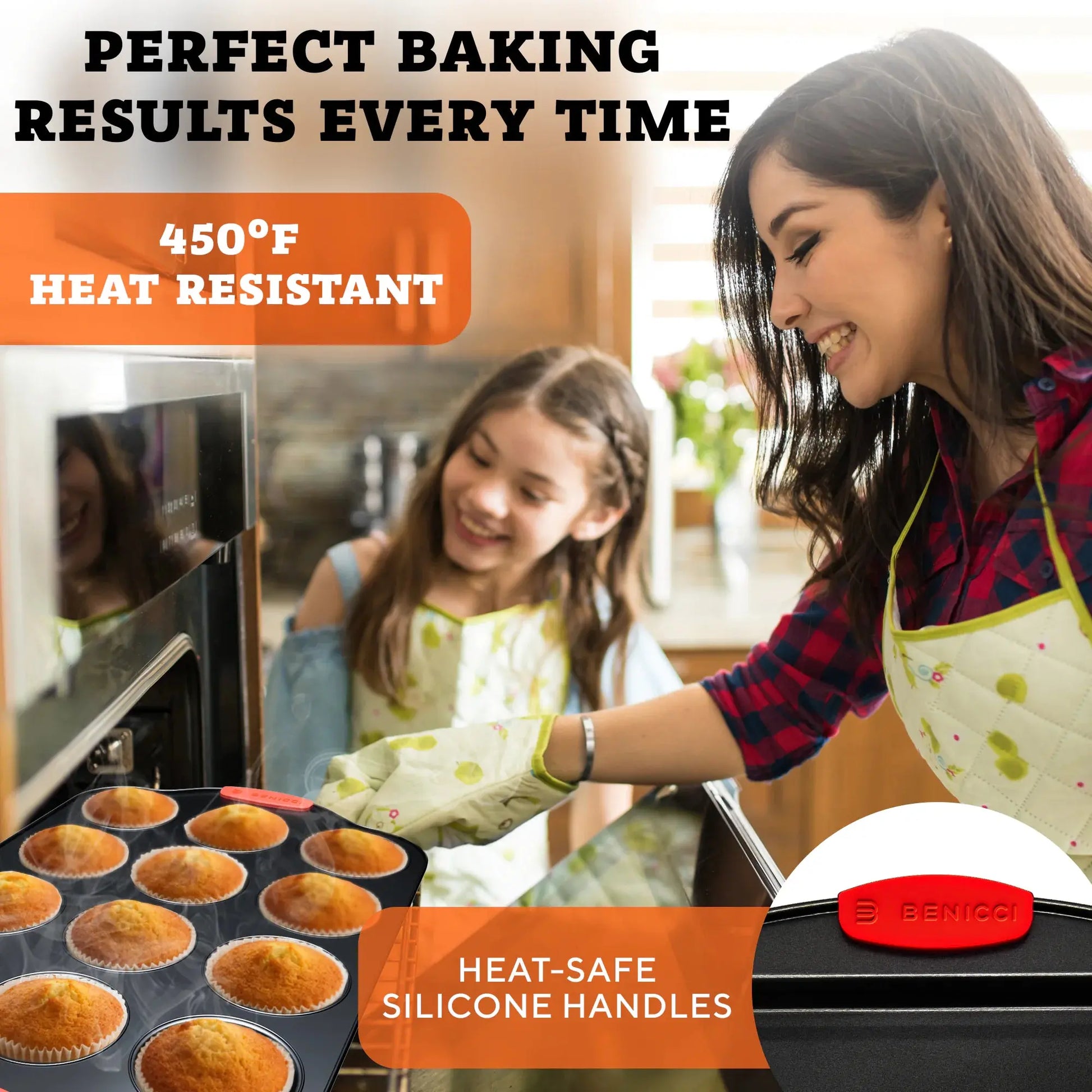 Deluxe Easy-Clean 4-Piece Baking Set with Silicone Grips