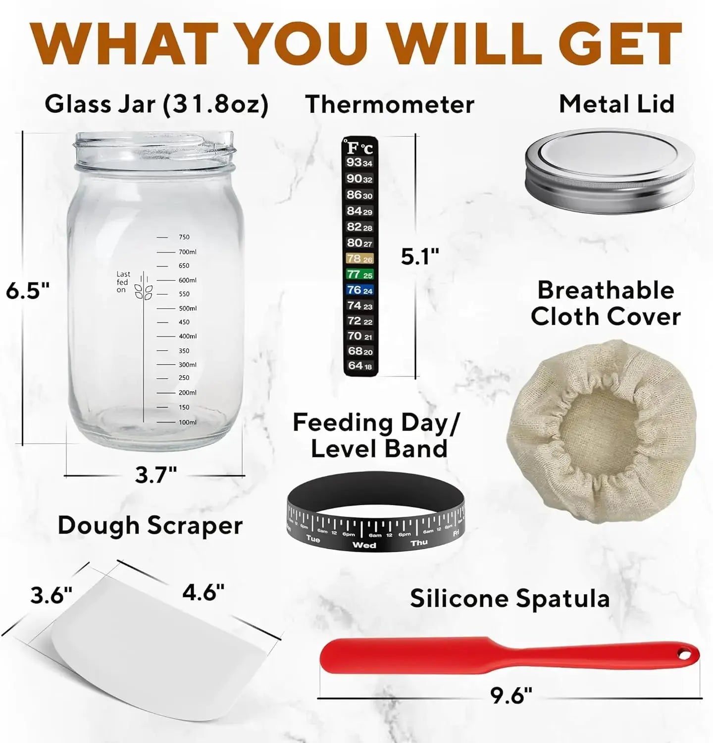 Deluxe Sourdough Starter Set 31.8 oz - Complete Bread Making Kit