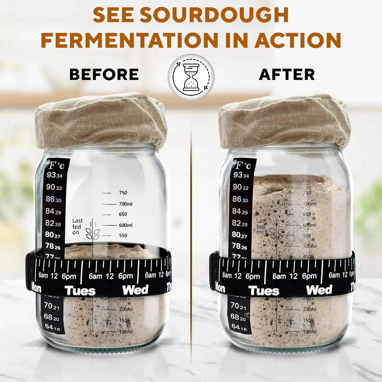 Deluxe Sourdough Starter Set 31.8 oz - Complete Bread Making Kit