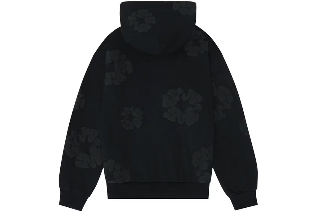 Denim Tears Cotton Wreath Hoodie Black Monochrome