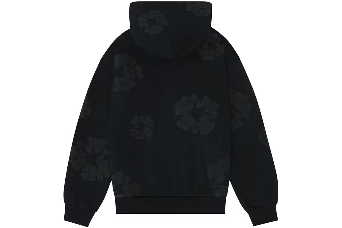 Denim Tears Cotton Wreath Hoodie Black Monochrome
