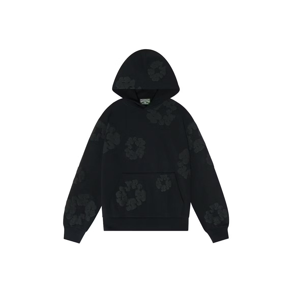 Denim Tears Cotton Wreath Hoodie Black Monochrome