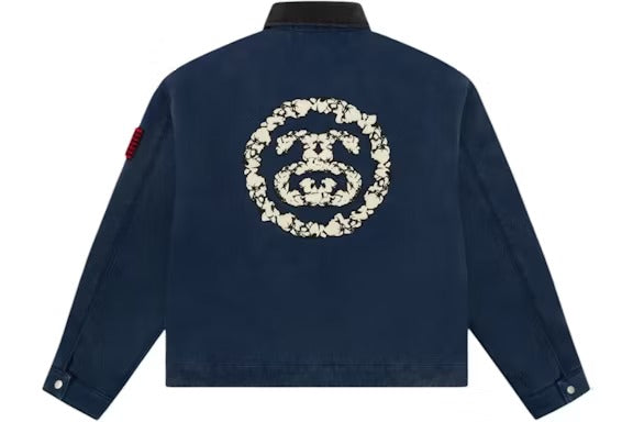 Denim Tears x Stussy Never Renege Canvas Work Jacket Navy/Black