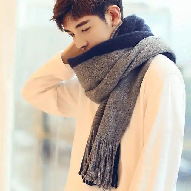 Designer Cotton Men's Scarf – Stylish & Warm Winter Accessory