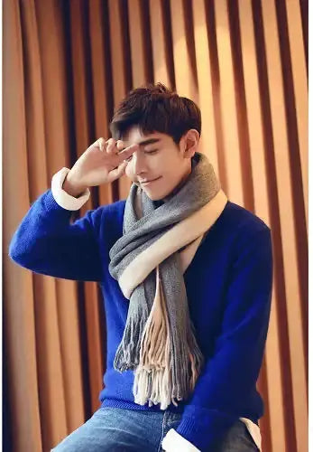 Designer Cotton Men's Scarf – Stylish & Warm Winter Accessory