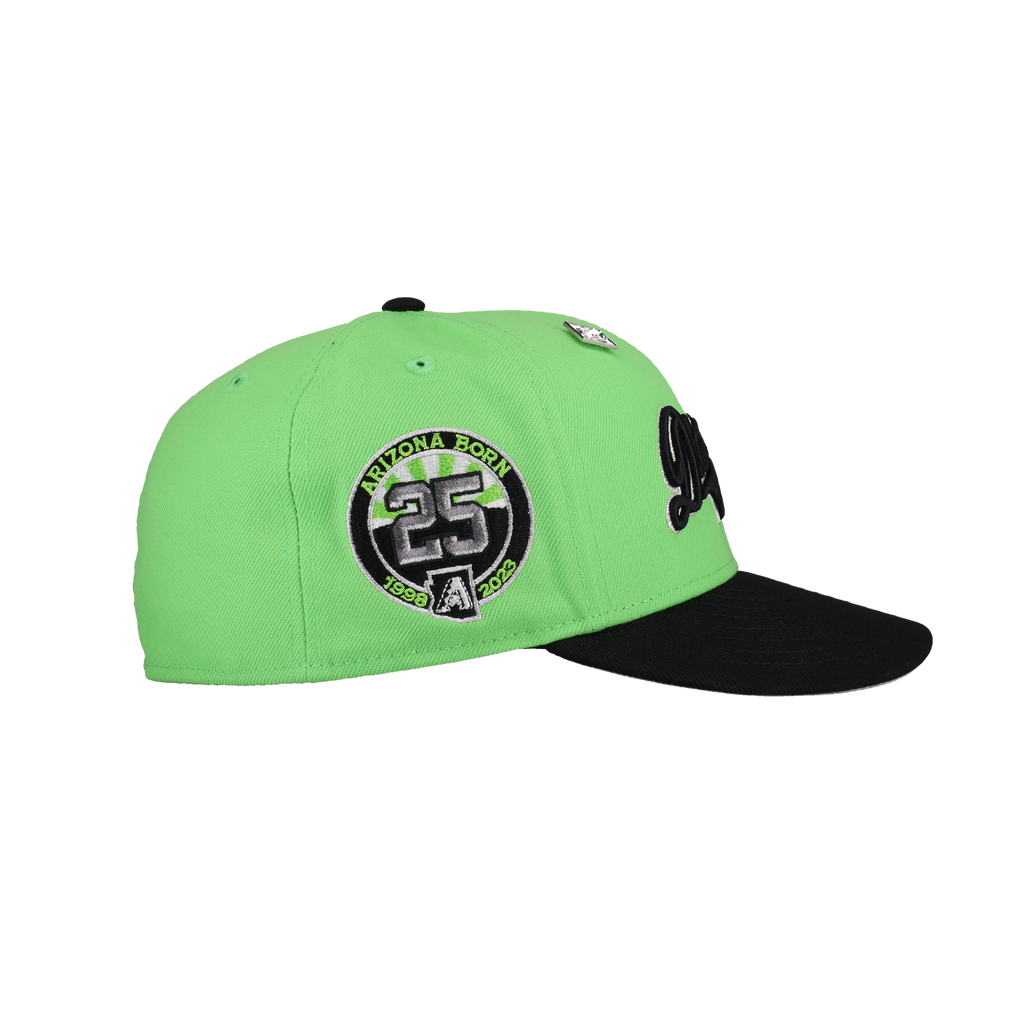 Arizona Diamondbacks 25th Anniversary Lime Metallic 59Fifty Fitted Hat