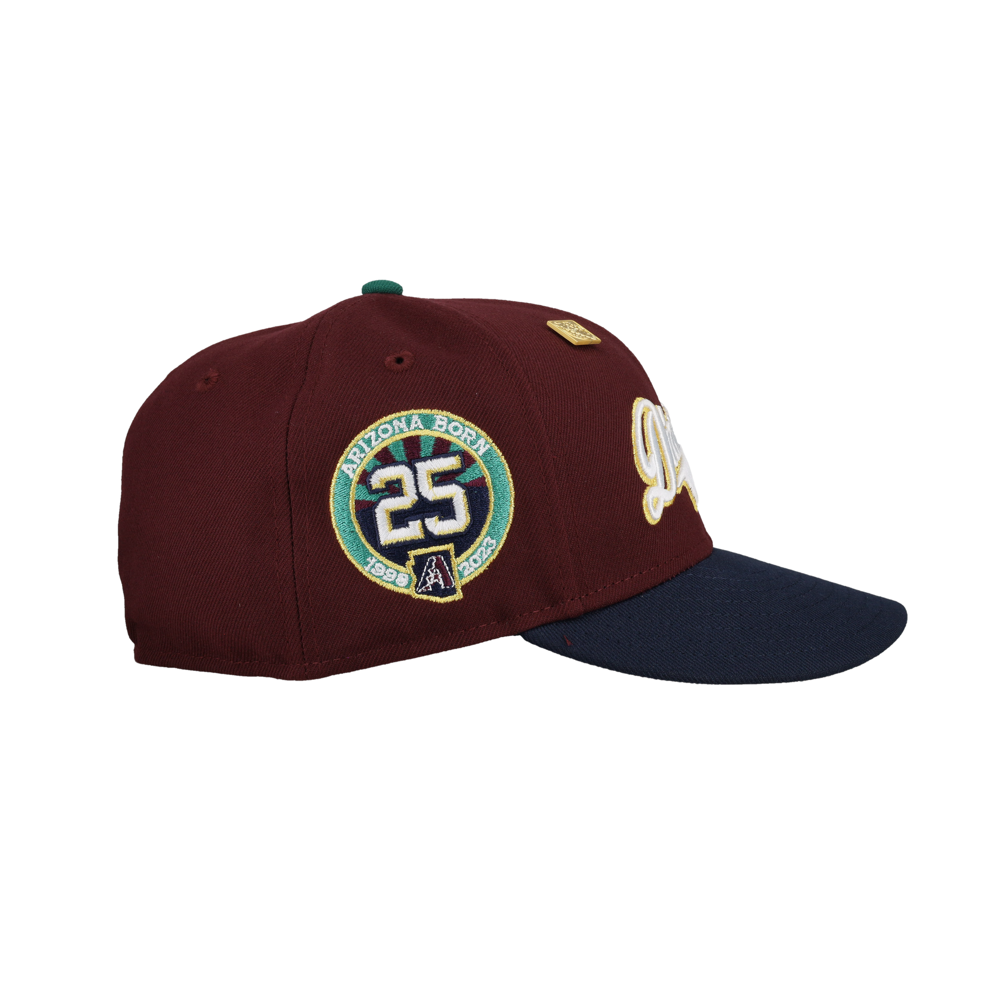 Arizona Diamondbacks 25th Anniversary Gold Script 59Fifty Fitted Hat