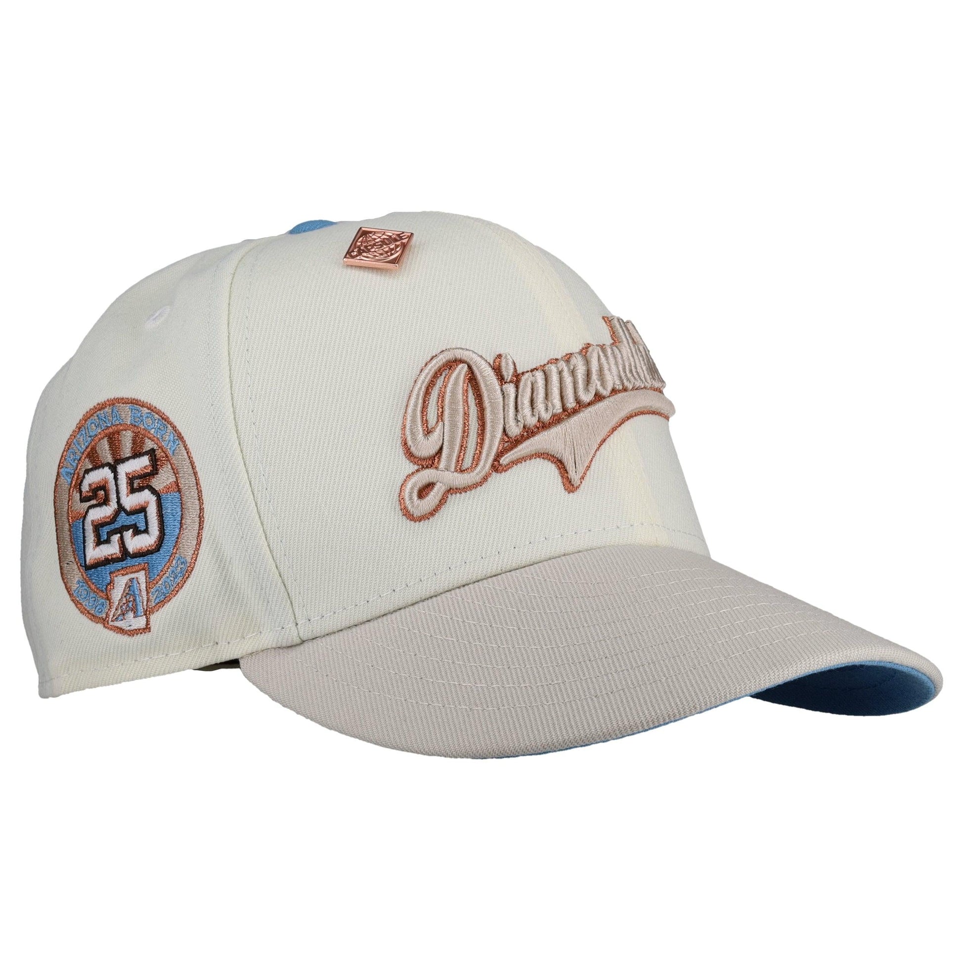 Arizona Diamondbacks 25th Anny Metallic Chrome/Stone 59Fifty Fitted Hat