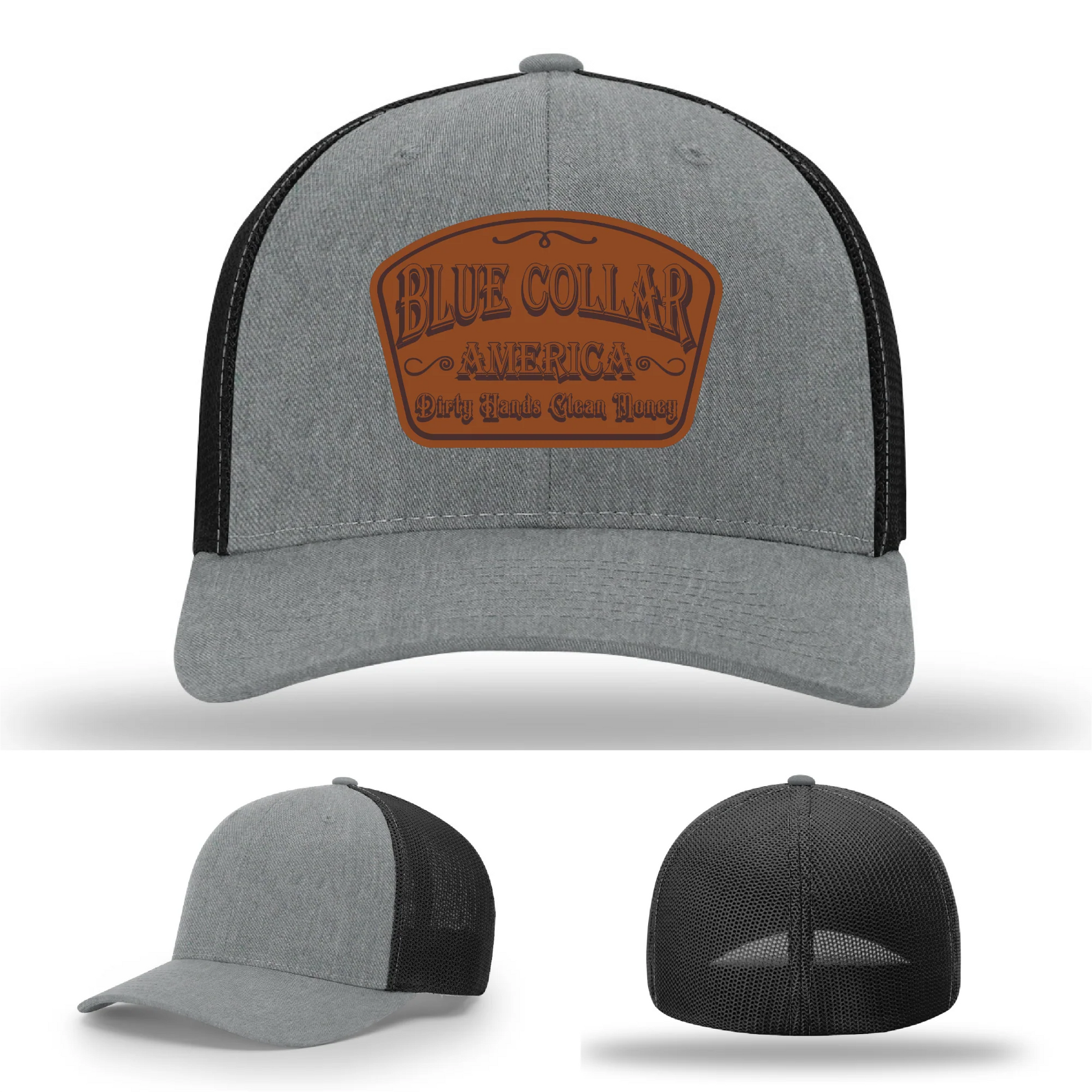 Dirty Hands Clean Money Leather Patch Hat