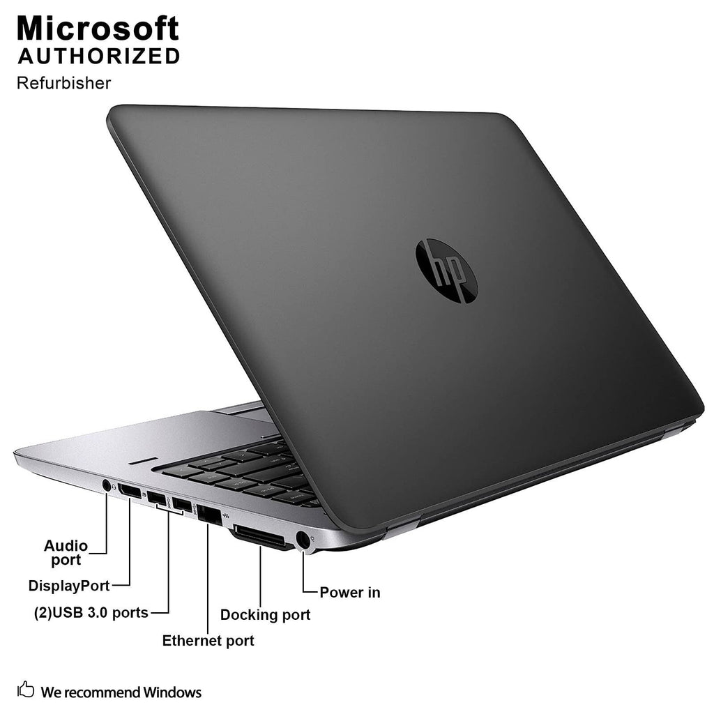 HP 14" EliteBook 840 G1 i5-4200U Business Laptop Computer – Black – 16GB/256GB SSD Windows 10