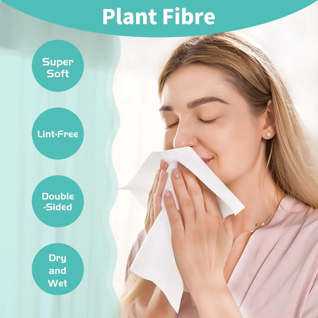 Ditoi 10"×12" Face Towels - Disposable Ultra Soft Face Towelettes XL(Pack of 2)