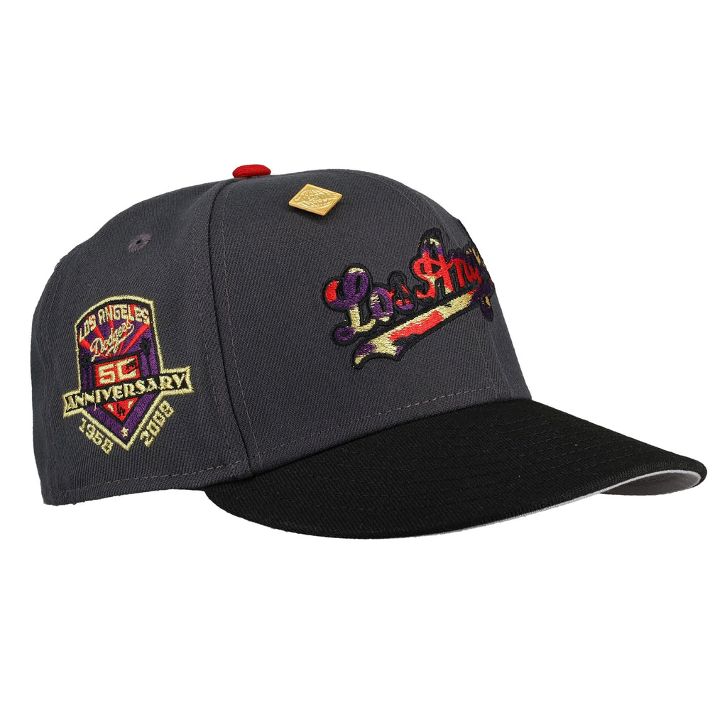 Los Angeles Dodgers 50th Anniversary Graphite 59Fifty Fitted Hat