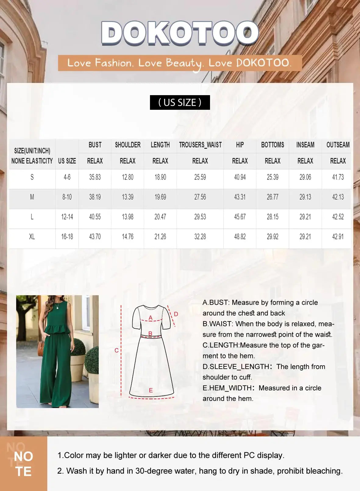 Dokotoo Pants Sets Women 2 Piece Outfits Sleeveless Tank Tops - Wide Leg Pants with Pockets