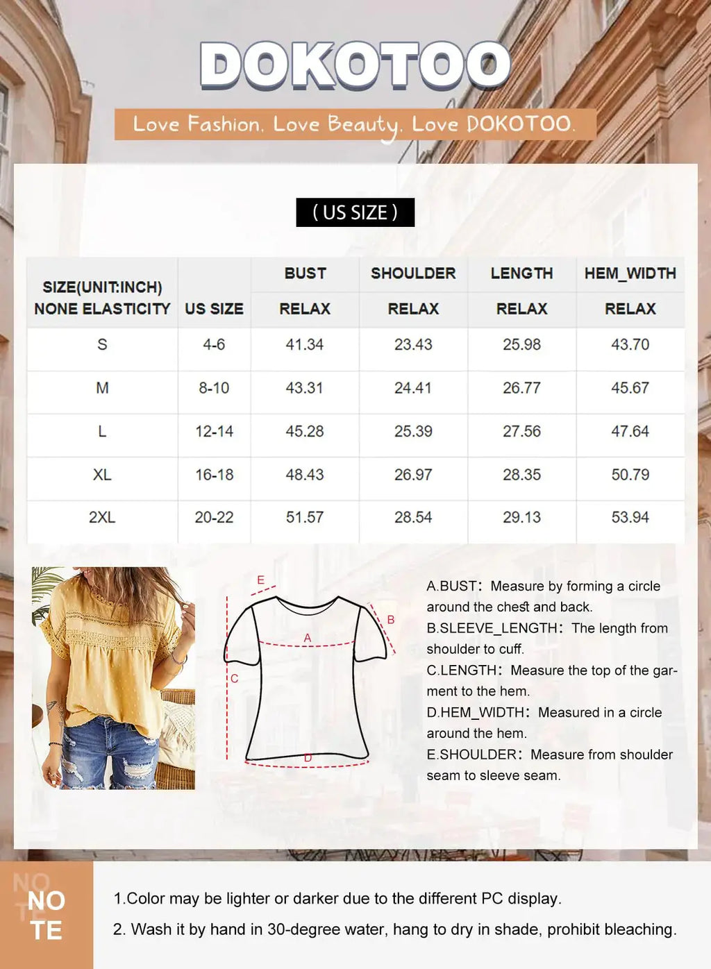 Dokotoo Womens Summer Tops Crewneck Lace Crochet Short Sleeve Shirt