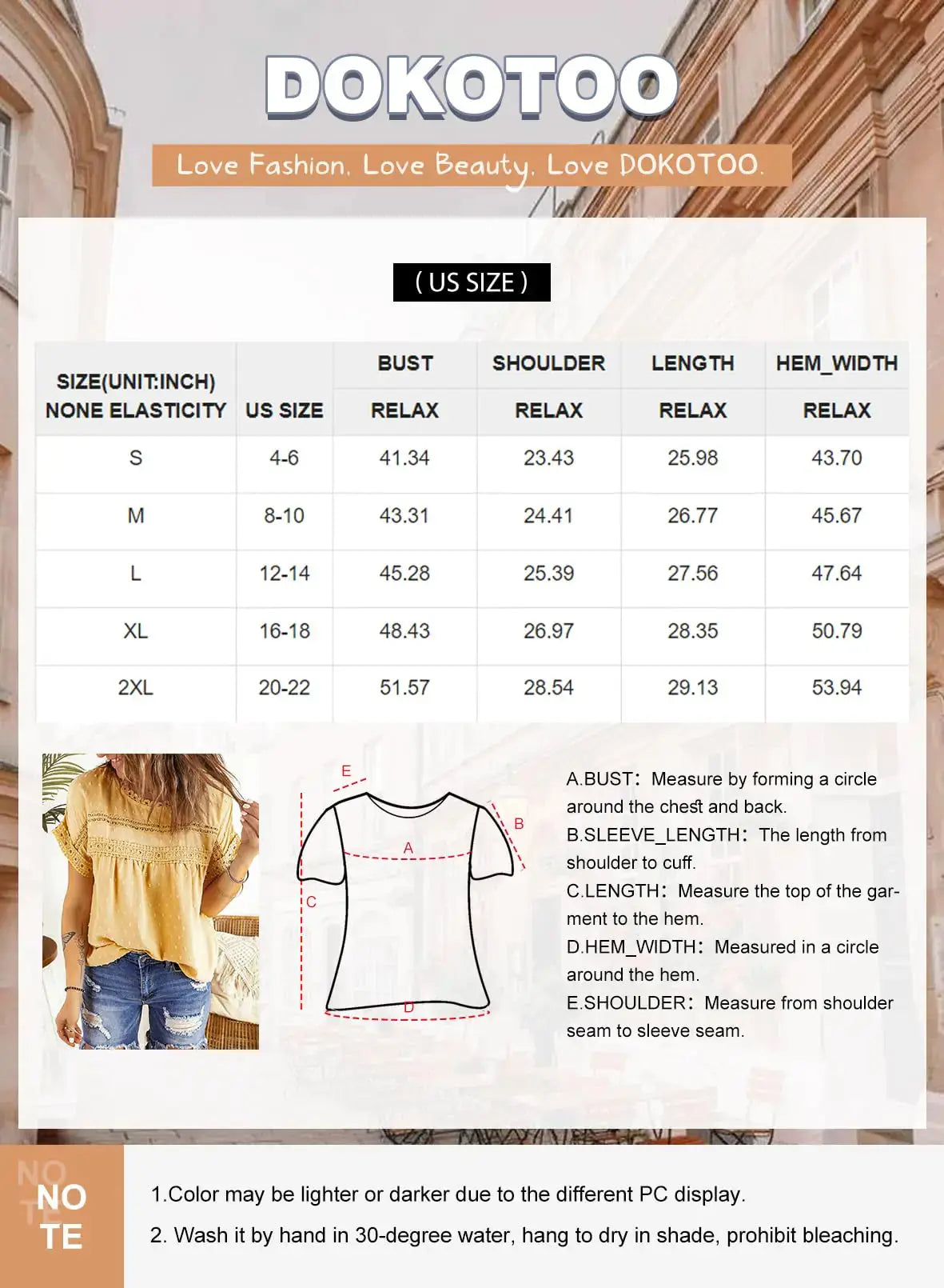 Dokotoo Womens Summer Tops Crewneck Lace Crochet Short Sleeve Shirt