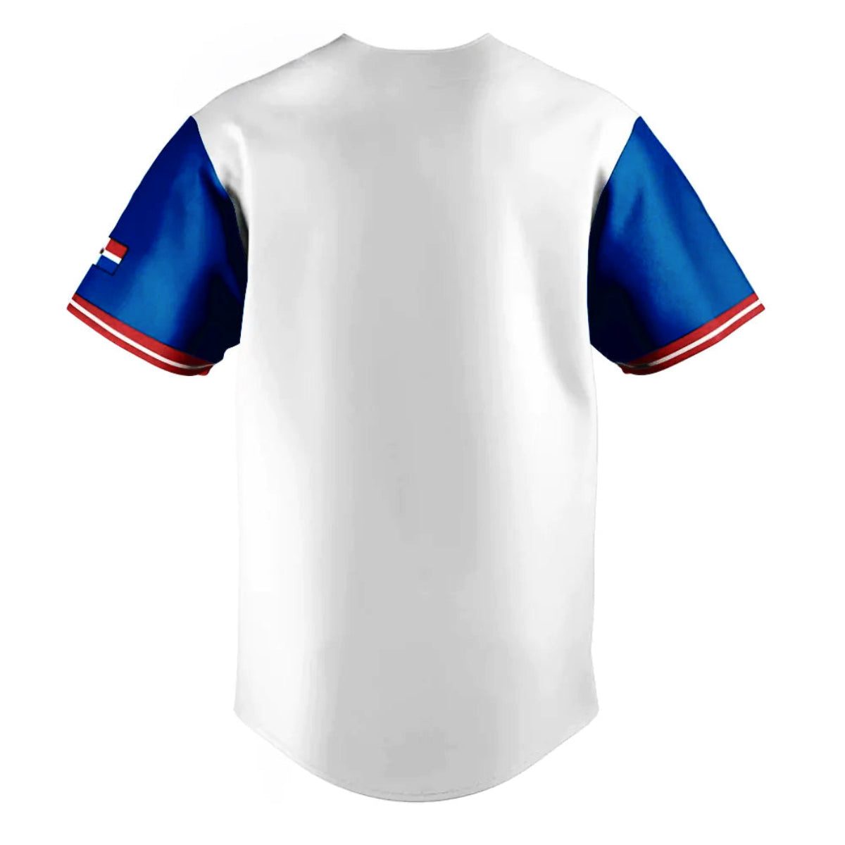 Dominicana Full Button Sublimated Jersey - White / Royal