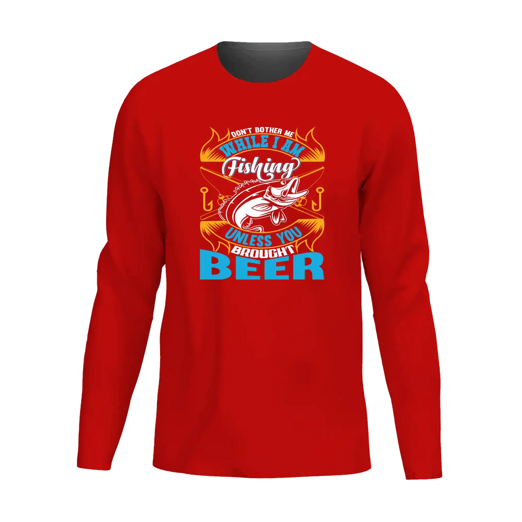Don't Bother Me While I'm Fishing Men Long Sleeve Shirt
