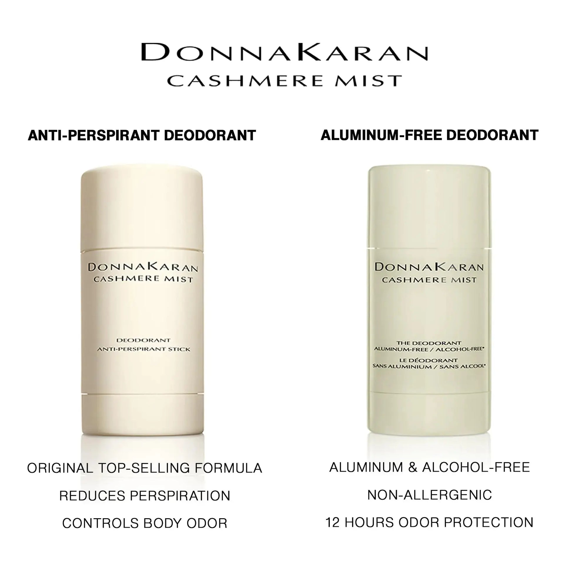 Donna Karan Cashmere Mist Women Deodorant Stick - 100% Aluminum & Alcohol Free 1.7 Oz