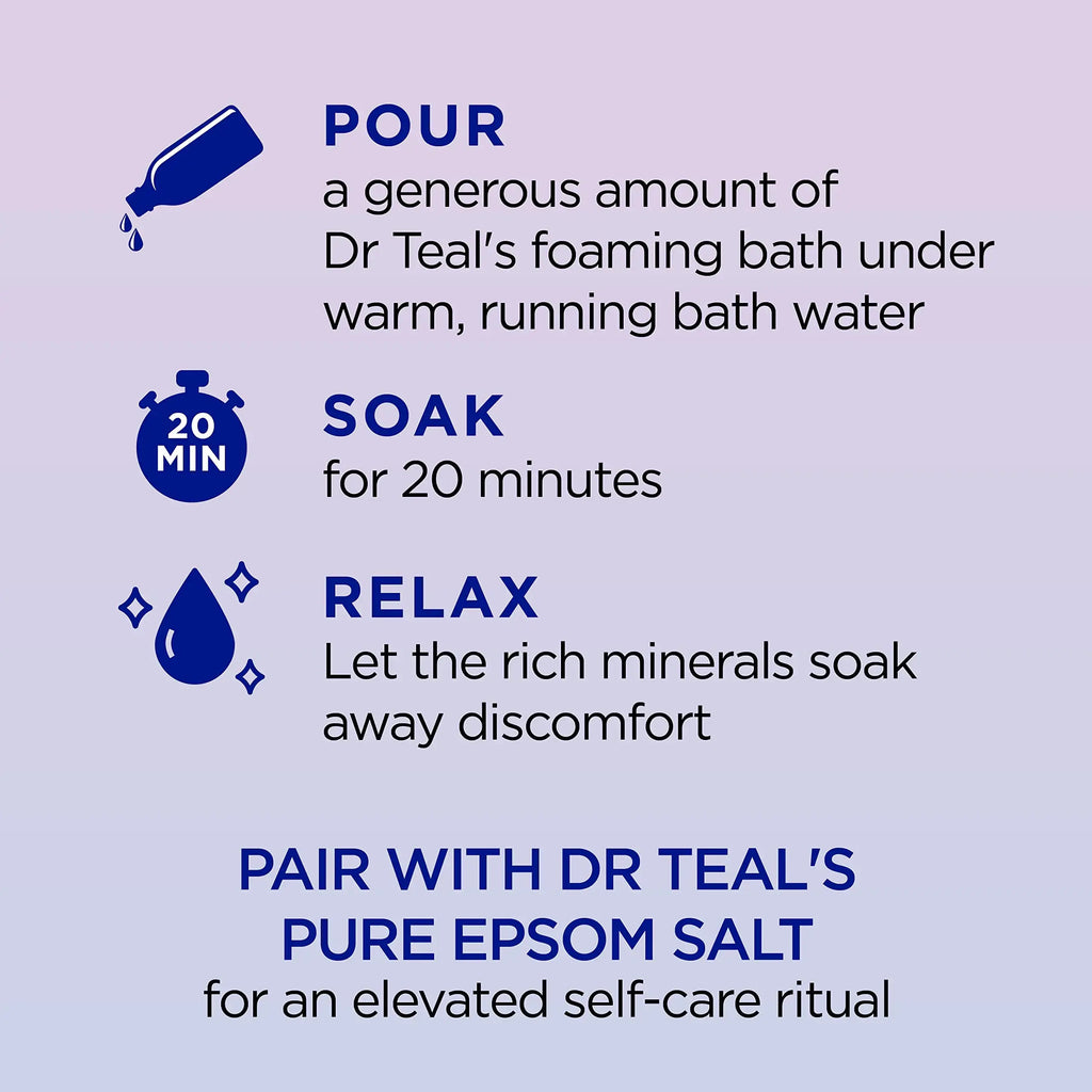 Dr Teal's Foaming Bath with Pure Epsom Salt - Sleep Blend with Melatonin