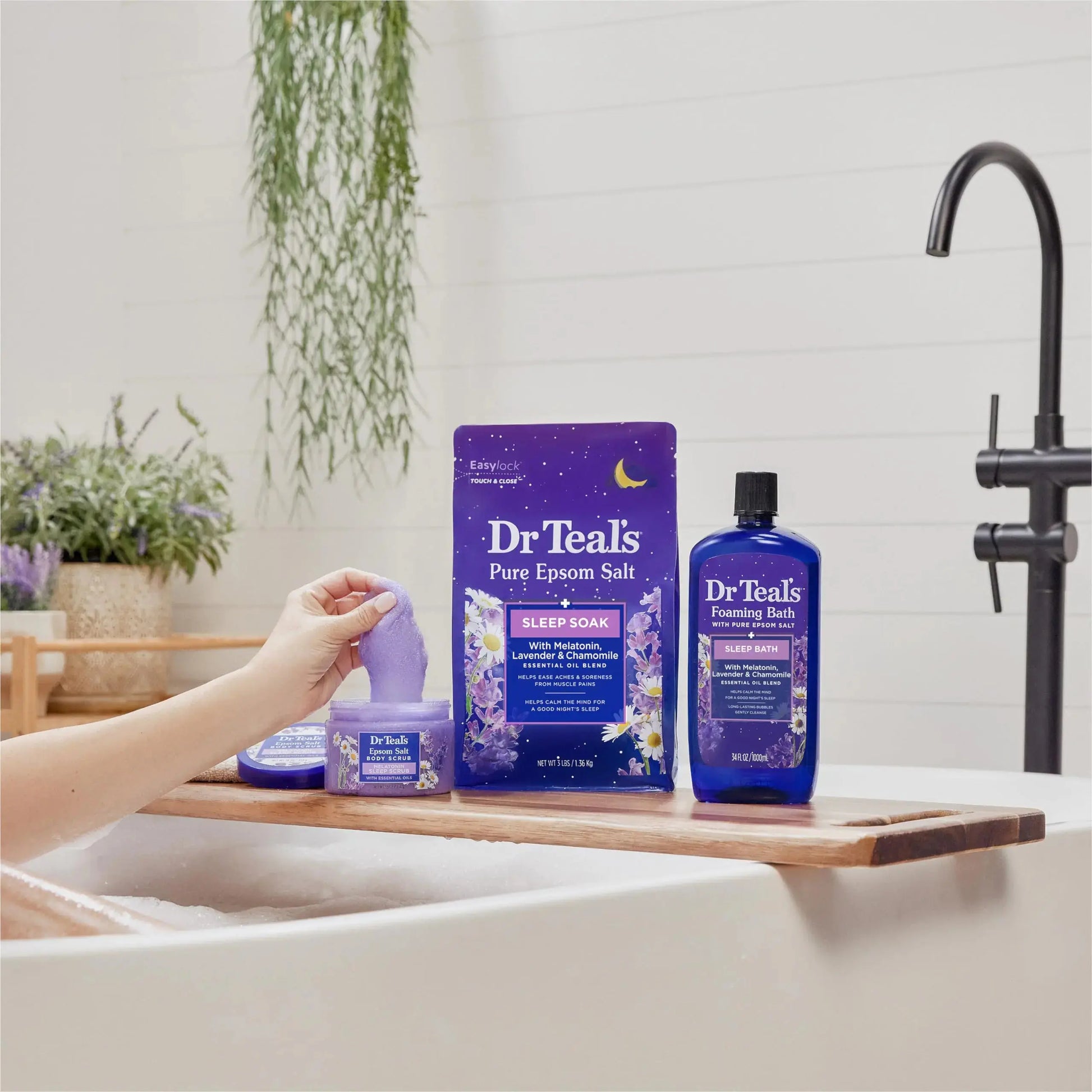 Dr Teal's Foaming Bath with Pure Epsom Salt - Sleep Blend with Melatonin