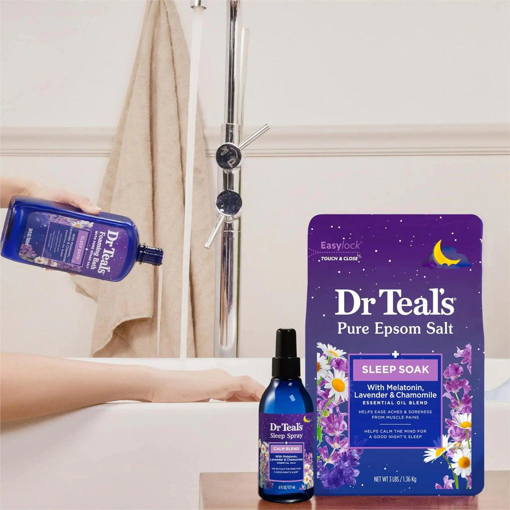Dr Teal's Foaming Bath with Pure Epsom Salt - Sleep Blend with Melatonin
