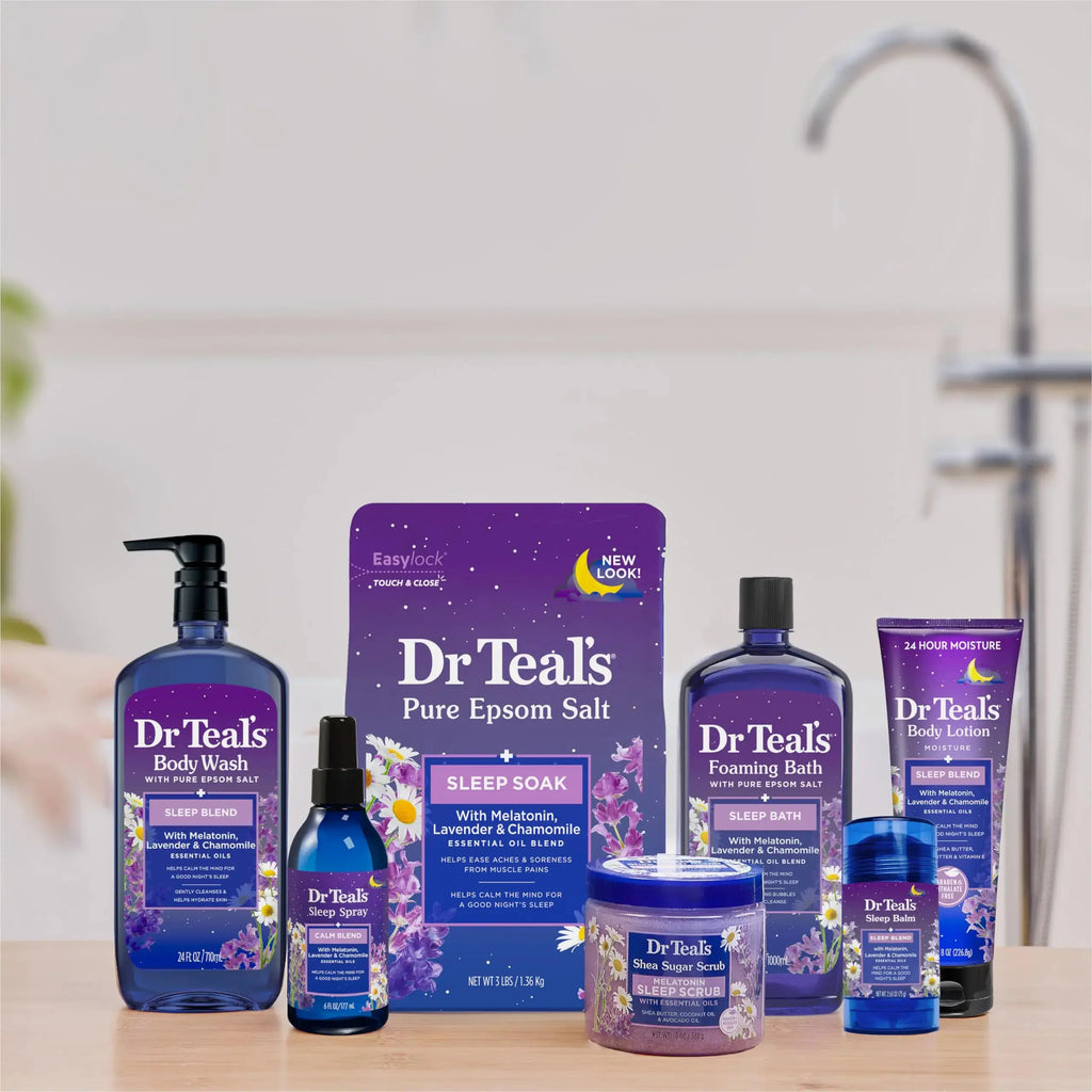 Dr Teal's Foaming Bath with Pure Epsom Salt - Sleep Blend with Melatonin