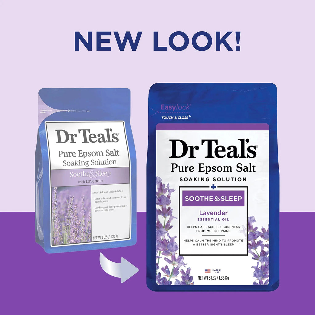 Dr Teal's Natural Epsom Salt Soaking Solution - Soothe & Sleep With Lavender Oil