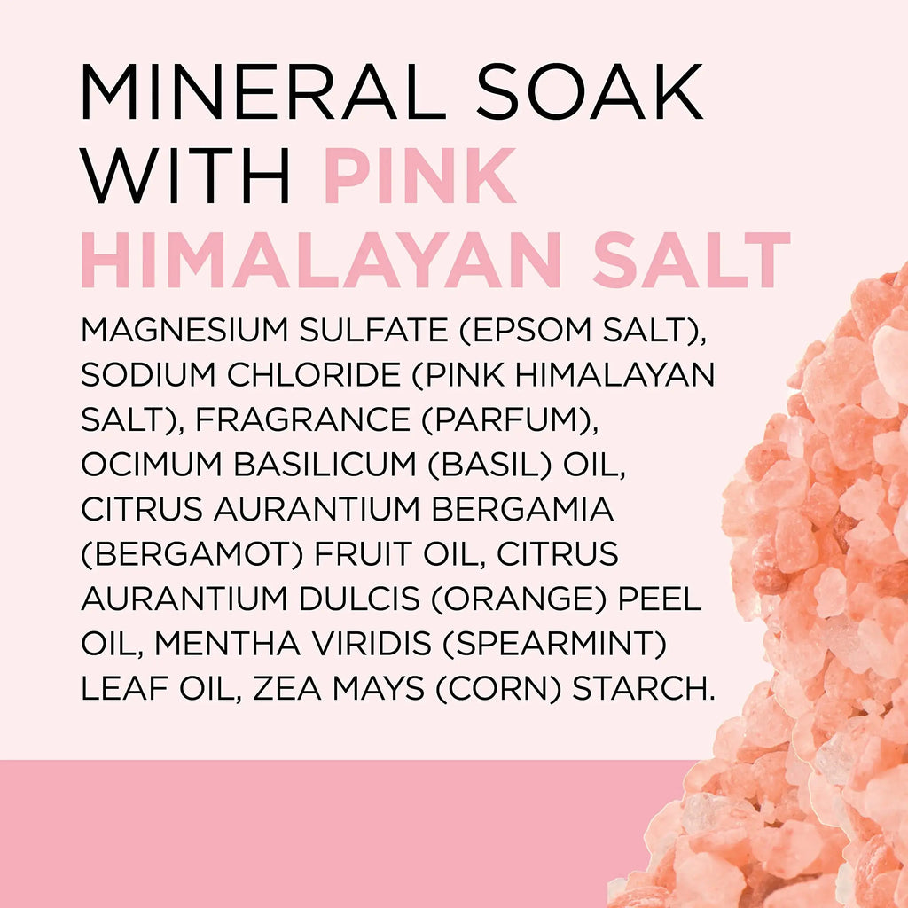 Dr Teal's Salt Soak with Pure Epsom Salt, Restore & Replenish with Pink Himalayan Mineral, 3 lbs