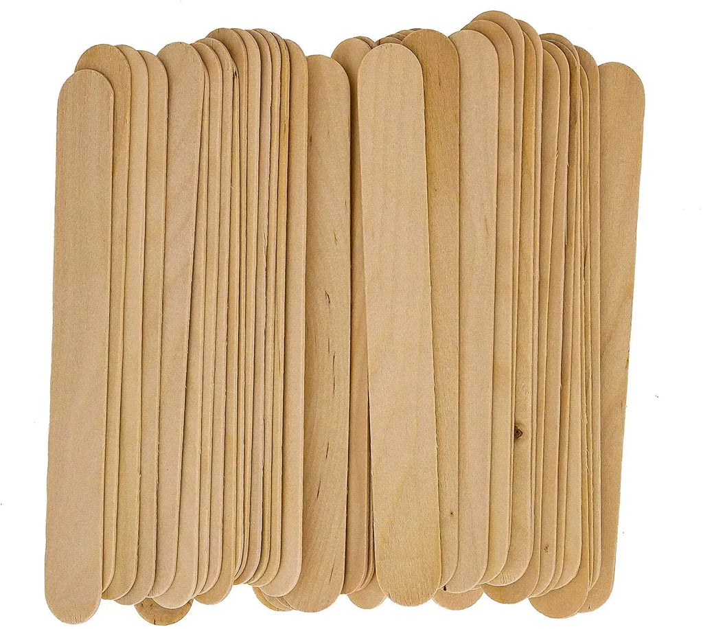 Dukal Large Wooden Wax Sticks - Body Hair Removal Applicator for Waxing(Pack of 100)