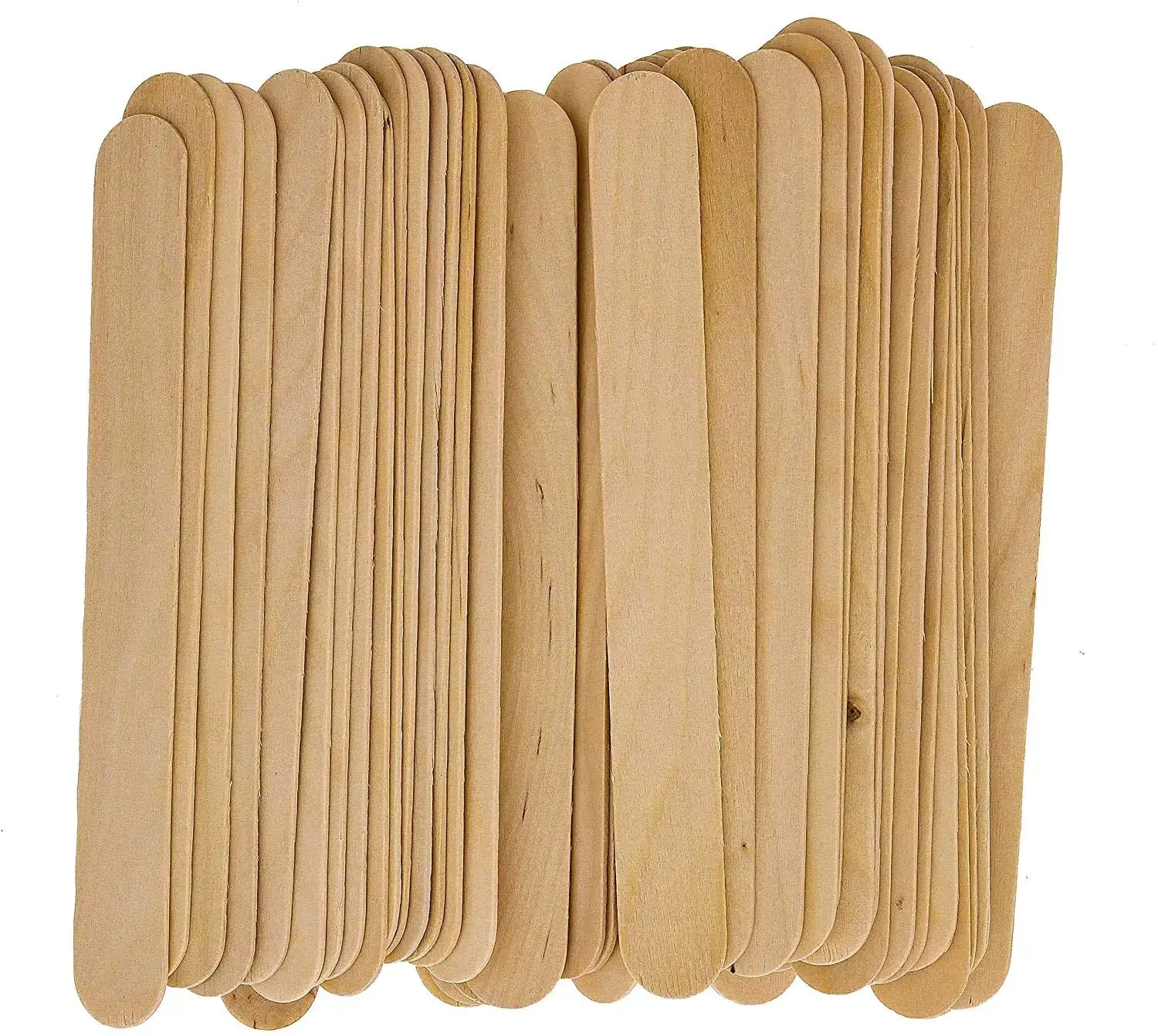 Dukal Large Wooden Wax Sticks - Body Hair Removal Applicator for Waxing(Pack of 100)