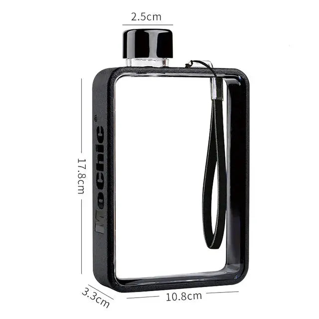 Durable And BPA-Free 380 ML Flat Water Bottle