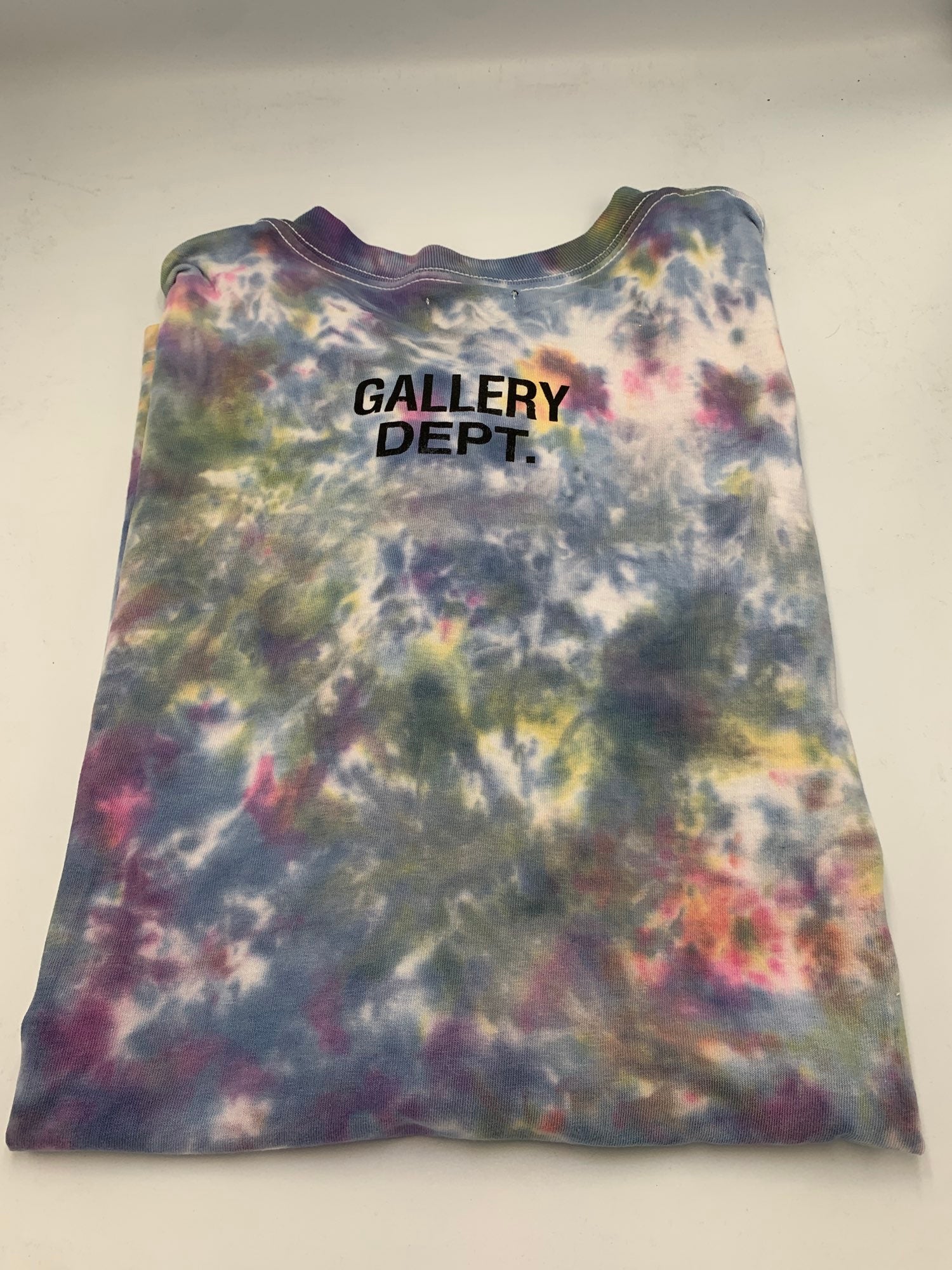 PRE OWNED Gallery Dept “stop being racist” tie dye tee (marble)