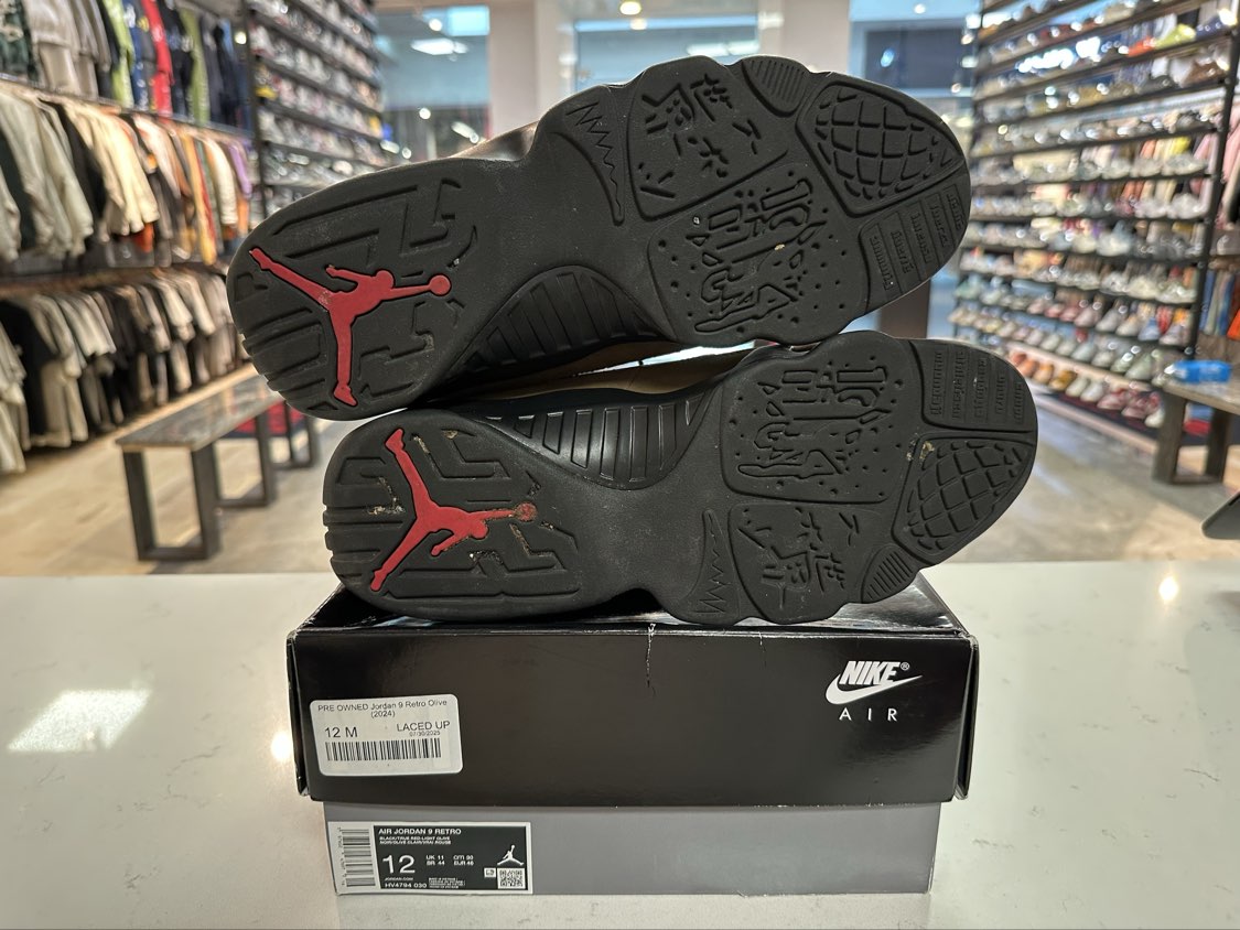 PRE OWNED Jordan 9 Retro Olive (2024)