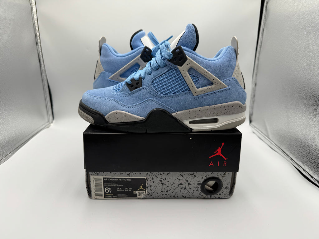 PRE OWNED Jordan 4 Retro University Blue (GS)