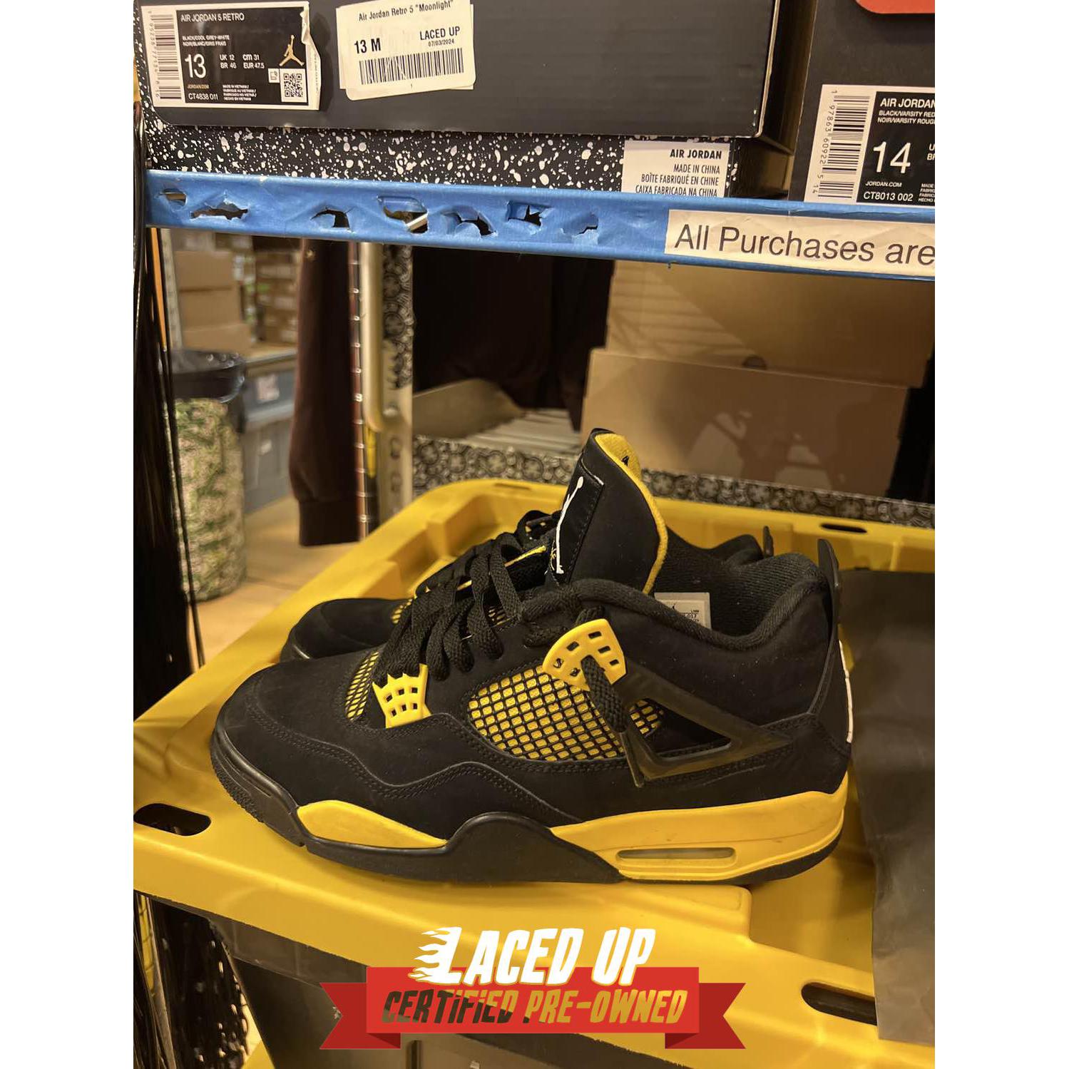 PRE OWNED Jordan 4 Retro Thunder (2023)