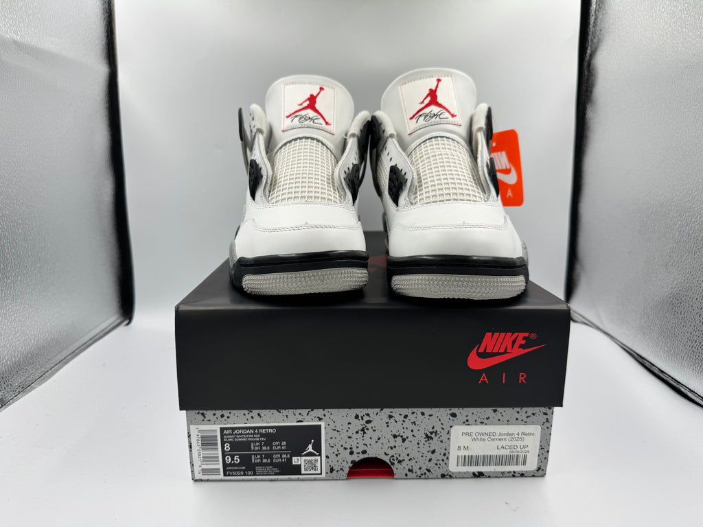PRE OWNED Jordan 4 Retro White Cement (2025)