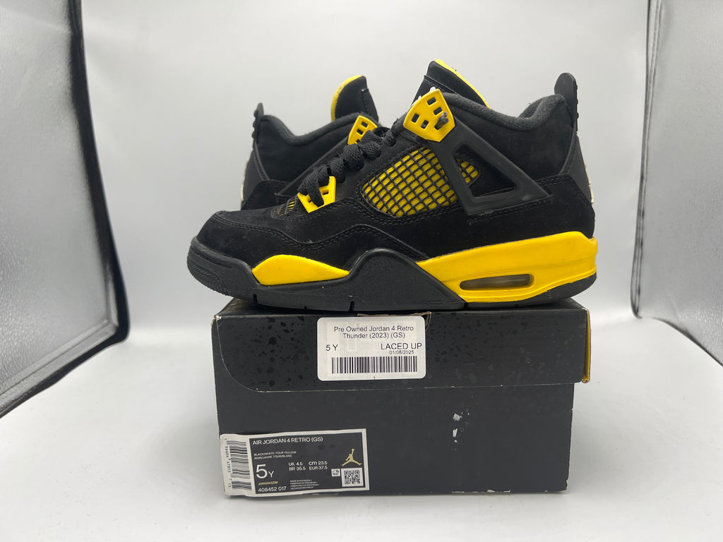 Pre Owned Jordan 4 Retro Thunder (2023) (GS)