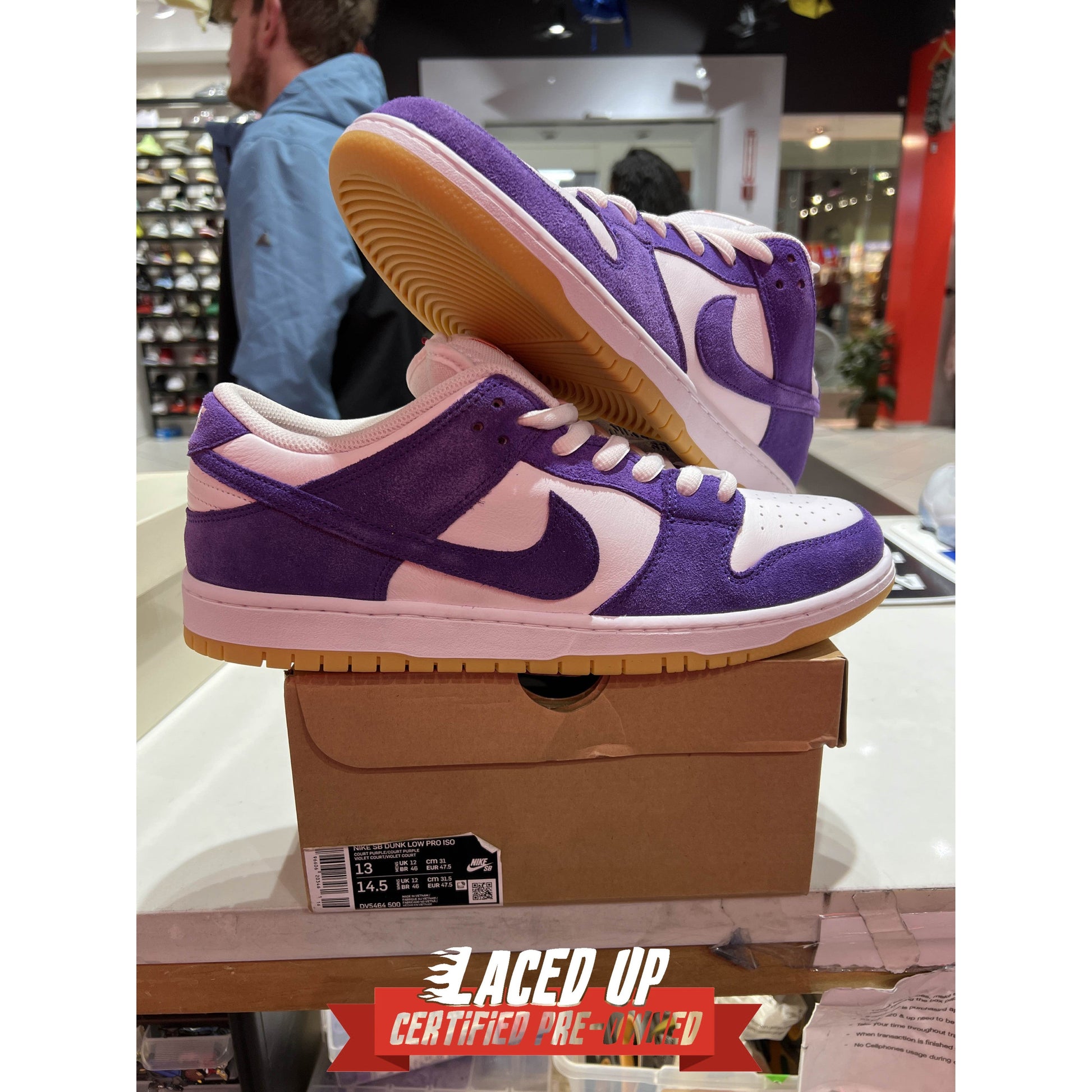 PRE OWNED Nike SB Dunk Low Pro ISO Orange Label Court Purple