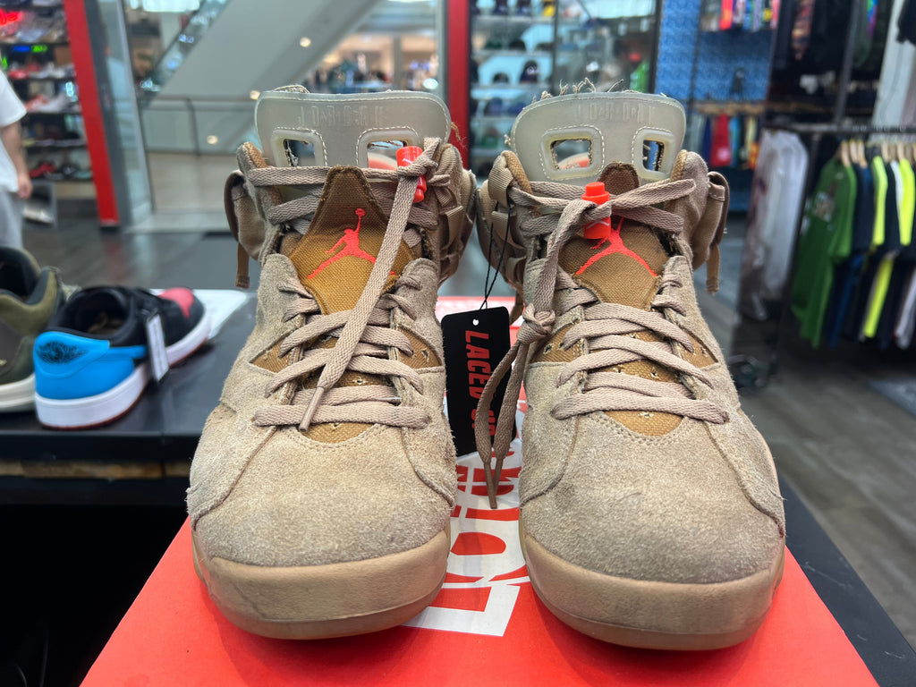 PRE OWNED Jordan 6 Retro Travis Scott British Khaki