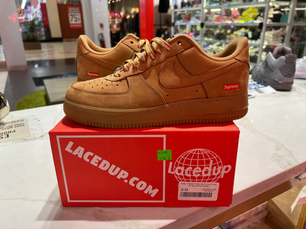 PRE OWNED Nike Air Force 1 Low SP Supreme Wheat