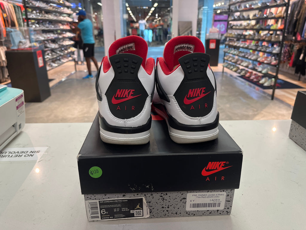 PRE OWNED Jordan 4 Retro Fire Red (2020) (GS)