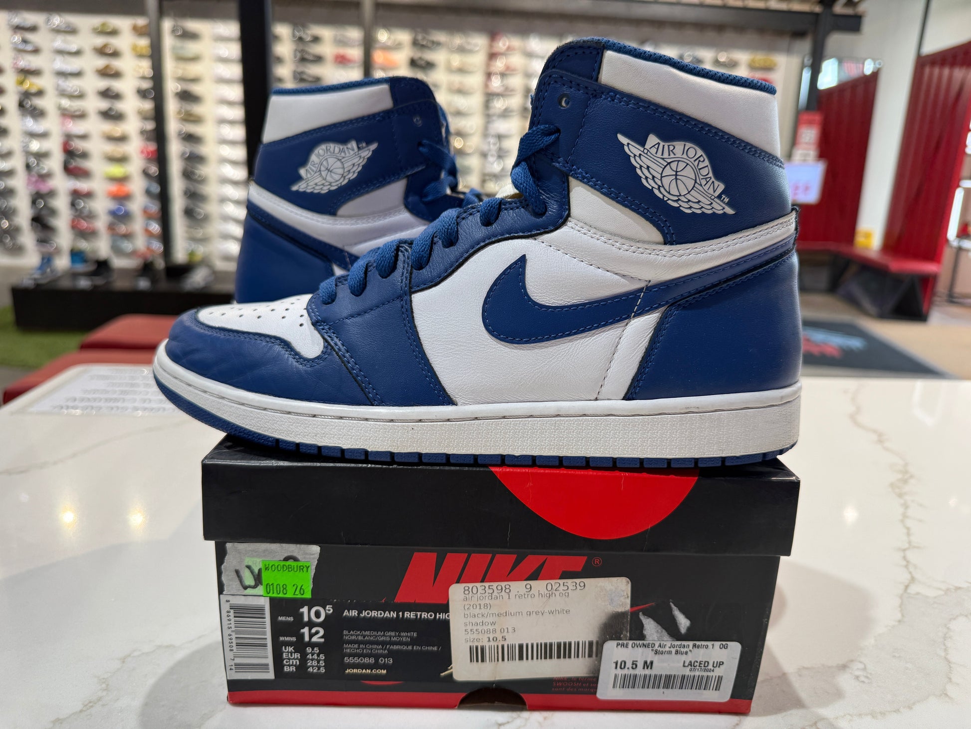 PRE OWNED Air Jordan Retro 1  OG "Storm Blue"