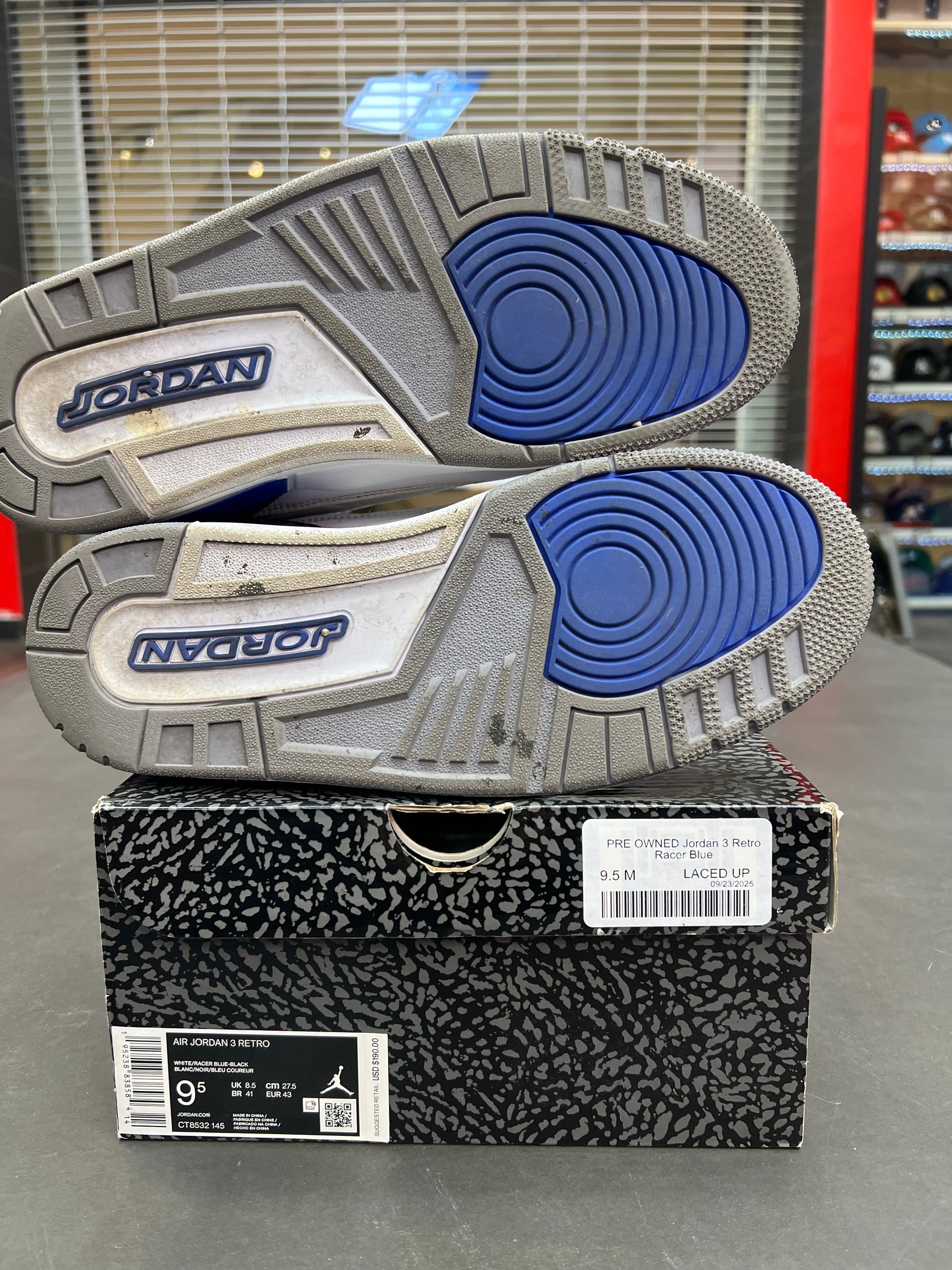 PRE OWNED Jordan 3 Retro Racer Blue