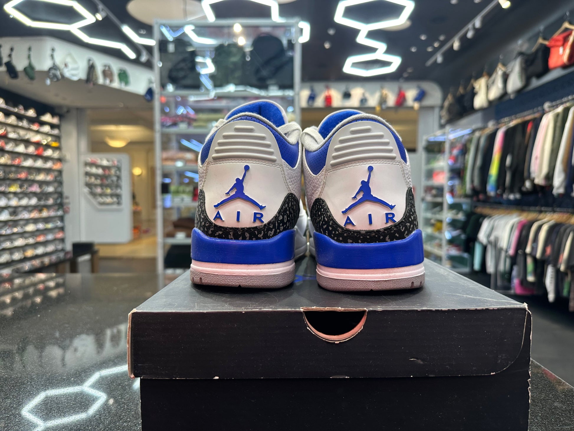 PRE OWNED Jordan 3 Retro Racer Blue