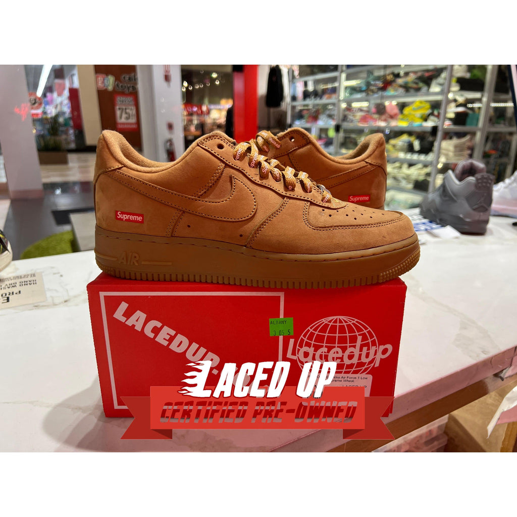 PRE OWNED Nike Air Force 1 Low SP Supreme Wheat