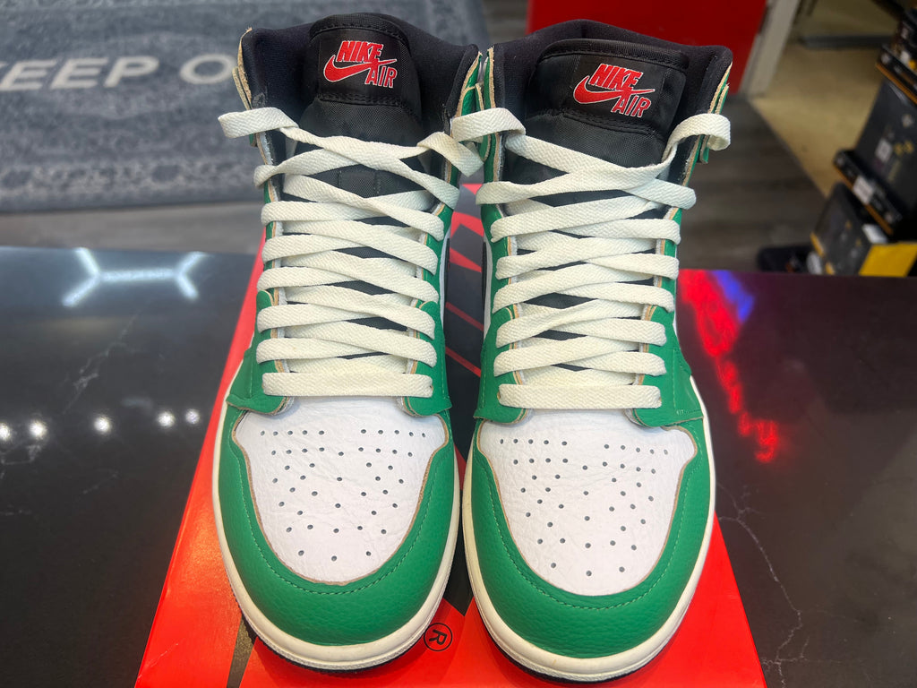 PRE OWNED Jordan 1 Retro High OG Lucky Green (GS) NO BOX