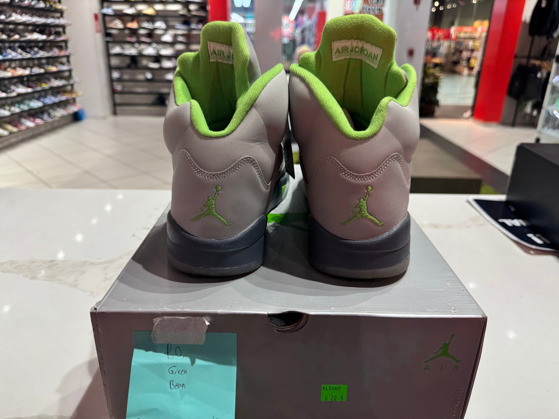 PRE OWNED Jordan 5 Retro Green Bean (2022)