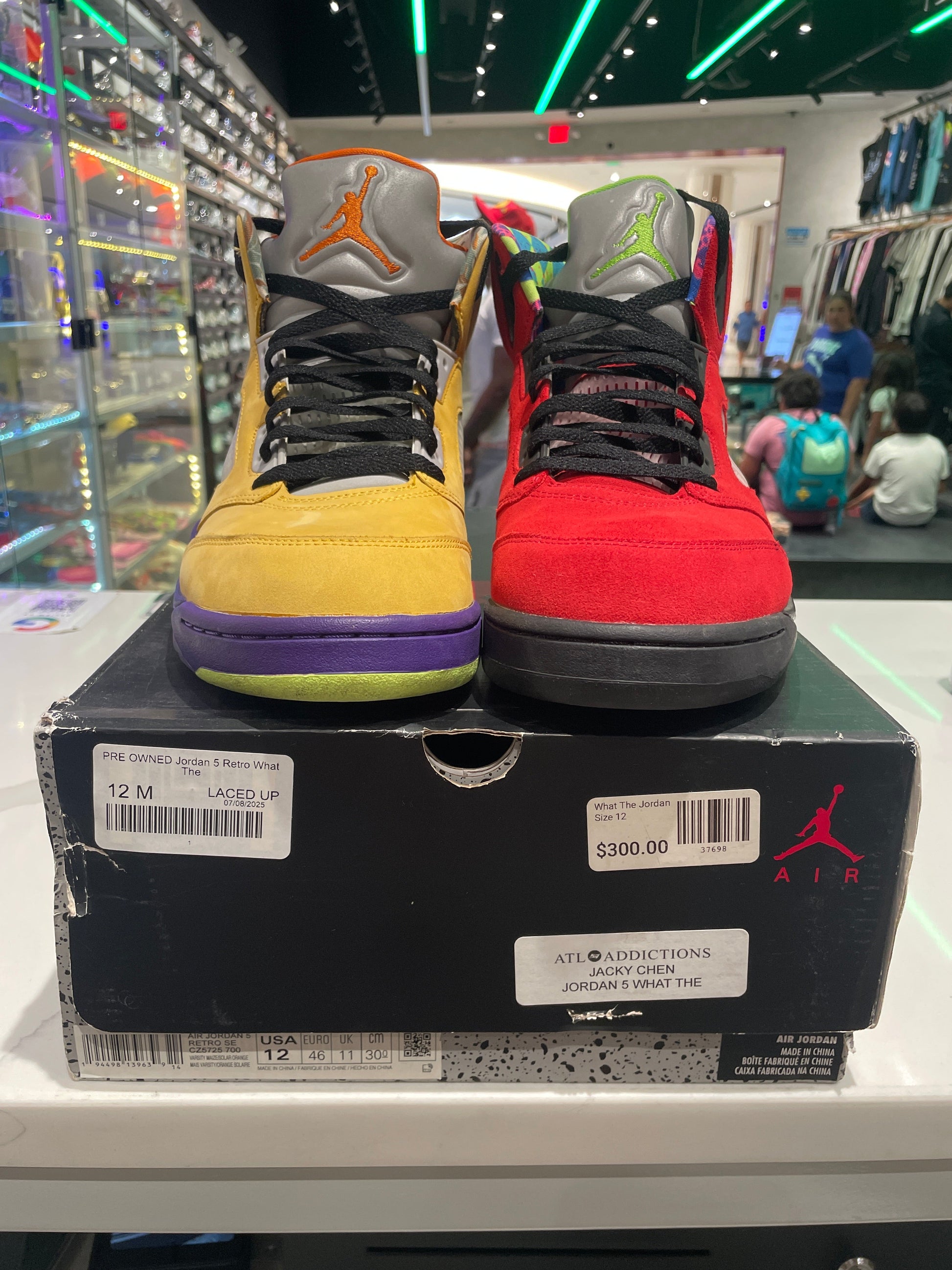 PRE OWNED Jordan 5 Retro What The