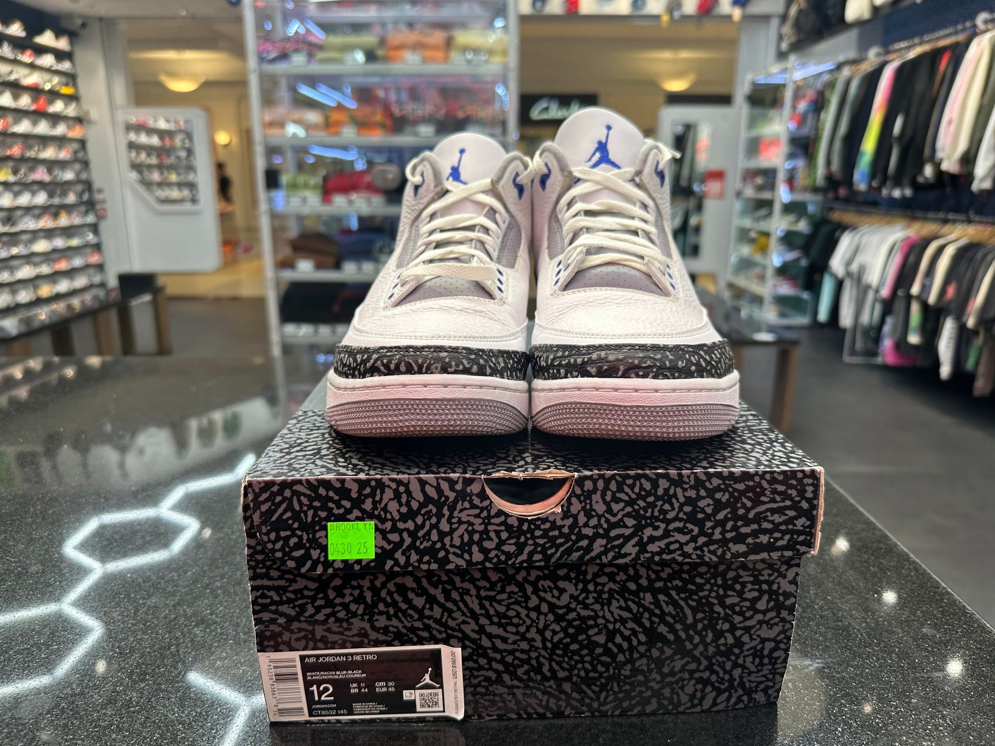 PRE OWNED Jordan 3 Retro Racer Blue